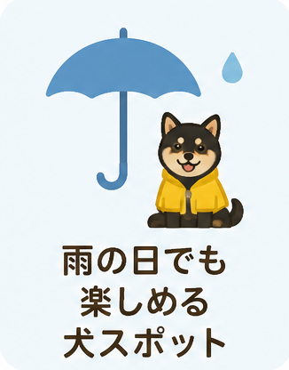 雨　犬と行けるスポット