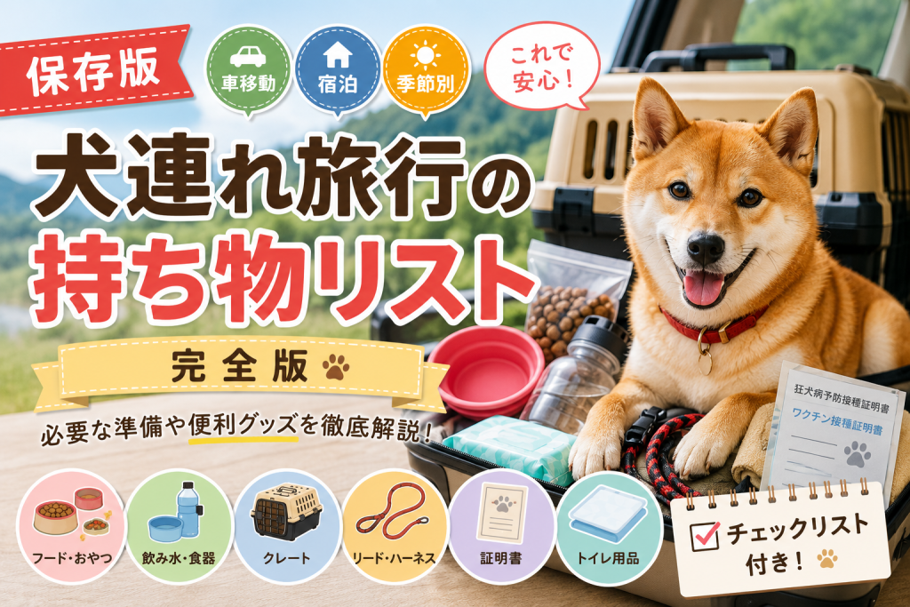 犬　旅行　持ち物リスト